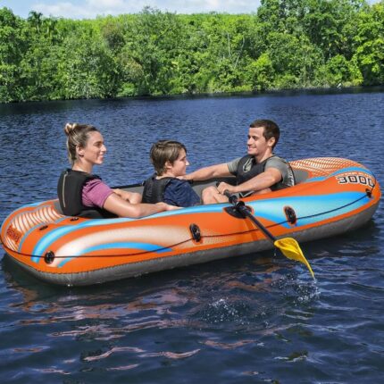 Bateau Gonflable KONDOR 3000 Avec 2 Pagaies et Pompe Intégrée Bestway 61146
